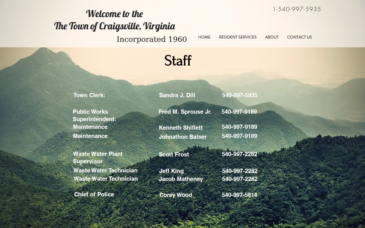 Craigsville warrant records and local government contact